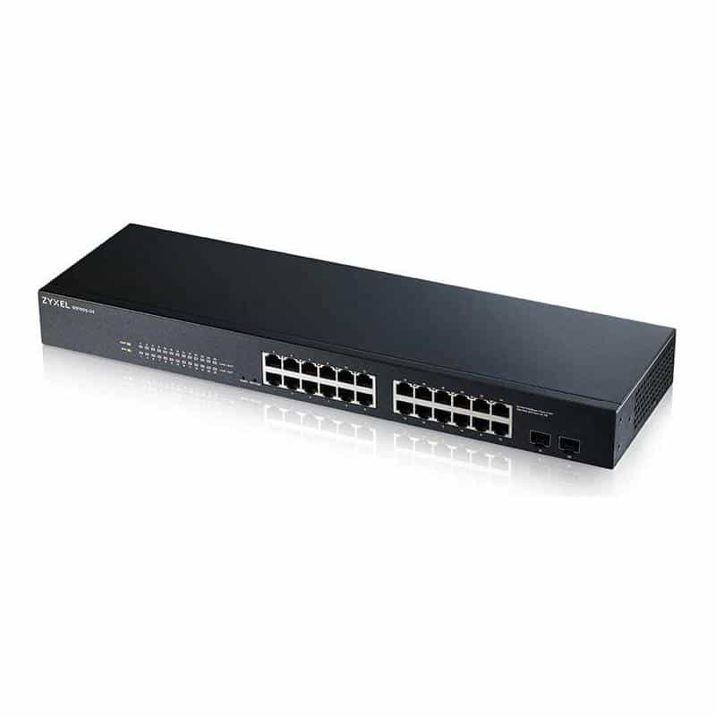ZYXEL 24 Port GbE L2 Smart Switch, rackmount, fanless V2