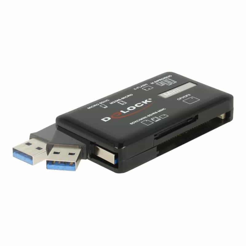 DELOCK SuperSpeed USB Card Reader für CF / SD / Micro SD / MS / M2 / xD Speicherkarten