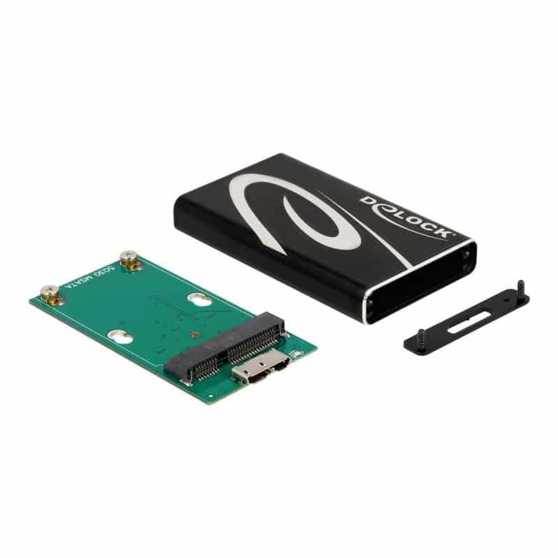DELOCK 42006 Speicherlaufwerksgehäuse SSD-Gehäuse Schwarz (42006)