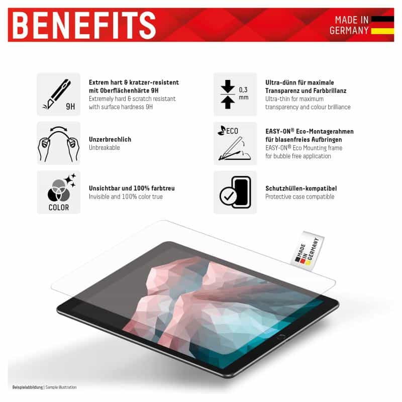 E.V.I. GMBH E.V.I. DISPLEX TABLET GLASS IPAD (7/8/ (7/8/9 GEN)/AIR (3. GEN) (01535)