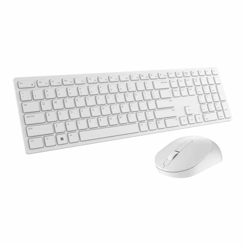 DELL Pro Wireless Keyboard and Mouse - KM5221W - US International (QWERTY) - White