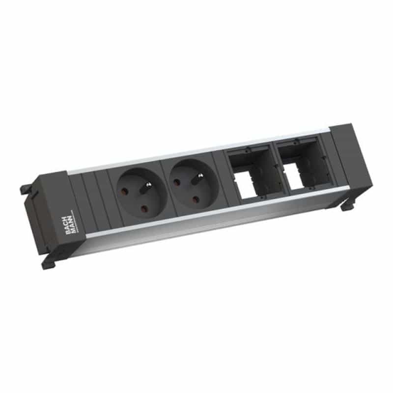 BACHMANN Steckdoseneinheit Power 916.047 Frame 4f 2 xFR/ UTE + 2xAbdeckung