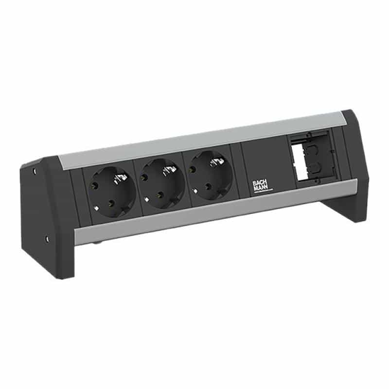 BACHMANN Steckdoseneinheit DESK 902.054 3xSCHHUKO-Steckdosen 1x Abd