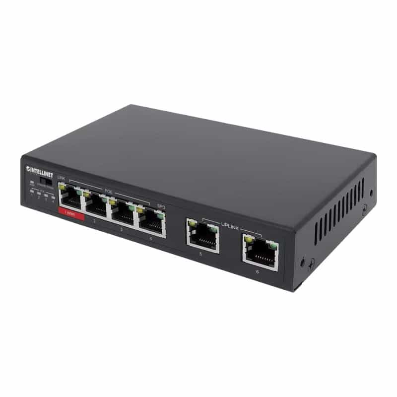 INTELLINET 6-Port Fast Ethernet Switch 4 PoE-Ports