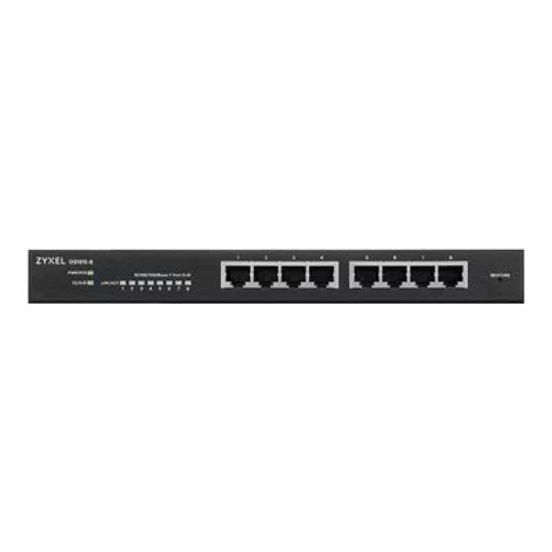 ZYXEL 8-port GbE Smart Switch, NebulaFlex, desktop, fanless