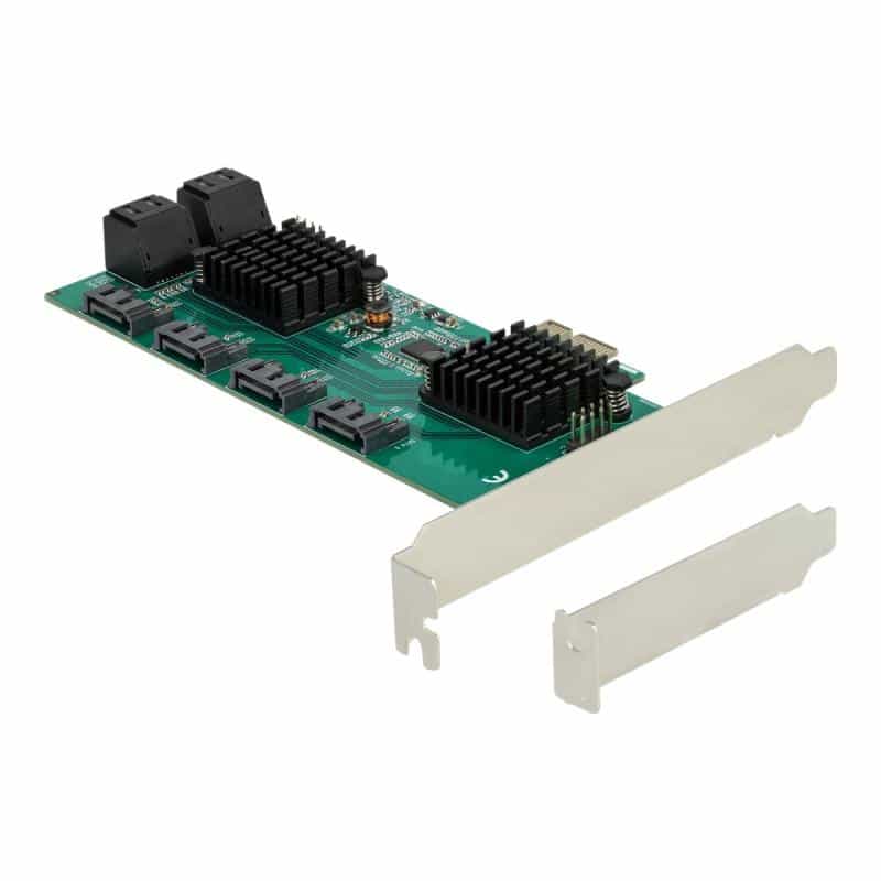 DELOCK 8 Port SATA PCI Express x1 Karte - Low Profile Formfaktor