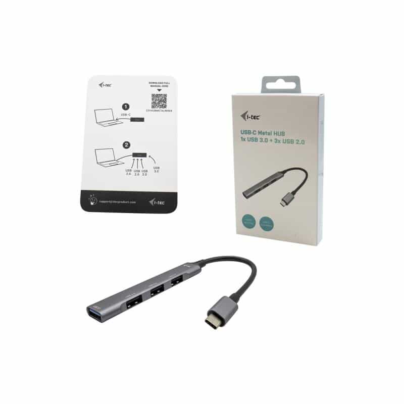 I-TEC USB-C Metal HUB 1x USB 3.0 3x USB 2.0 ohne Netzteil