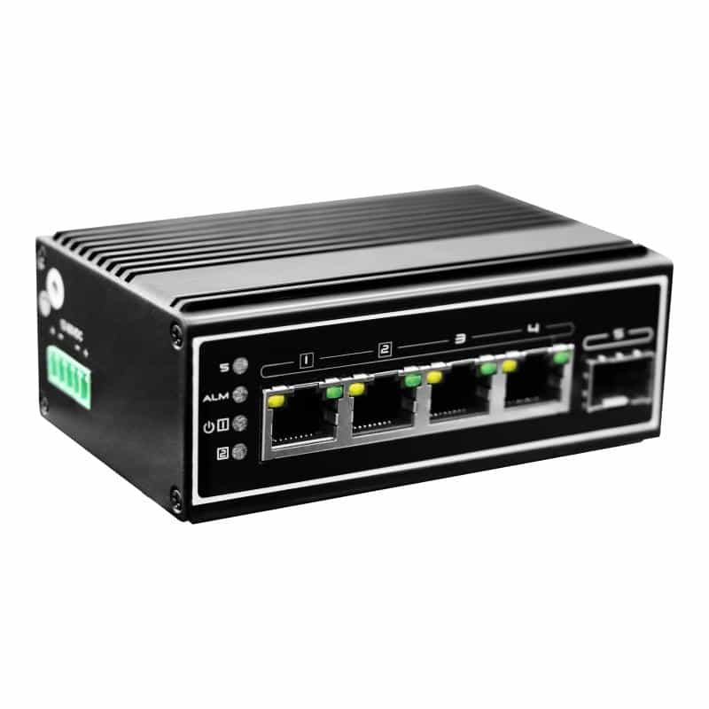 LEVELONE Switch  5x GE IGP-0502 DIN-Rail,-40°C to 75°C PoE
