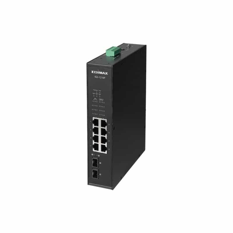 EDIMAX Switch EDIMAX Industrial 8-Port POE GbE + 2 GbE SFP unmanag.