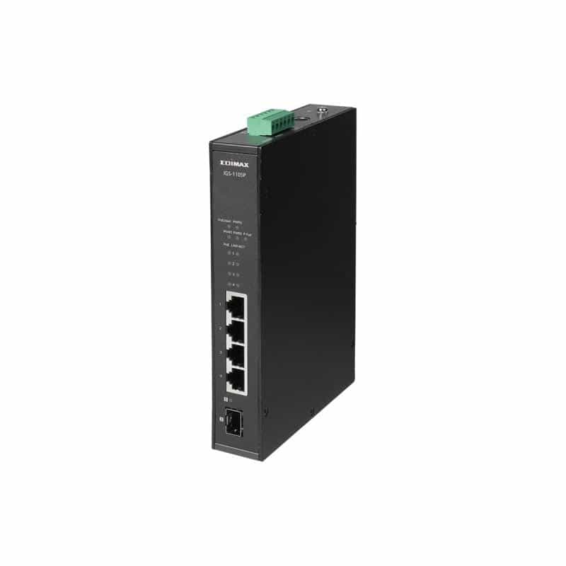 EDIMAX Swicth EDIMAX Industrial 4-Port POE GbE + 1 GbE SFP unmanag.