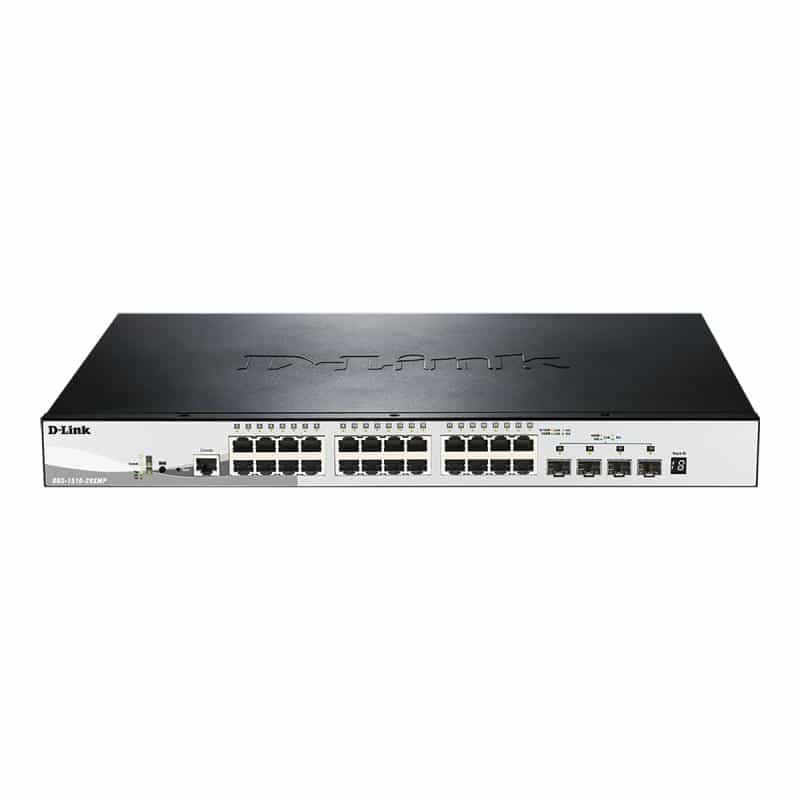 D-LINK 28-Port Smart Managed PoE+ Gigabit Stack Switch 4x 10Gdlink|green 3.0, 24x 10/100/1000Mbit/s