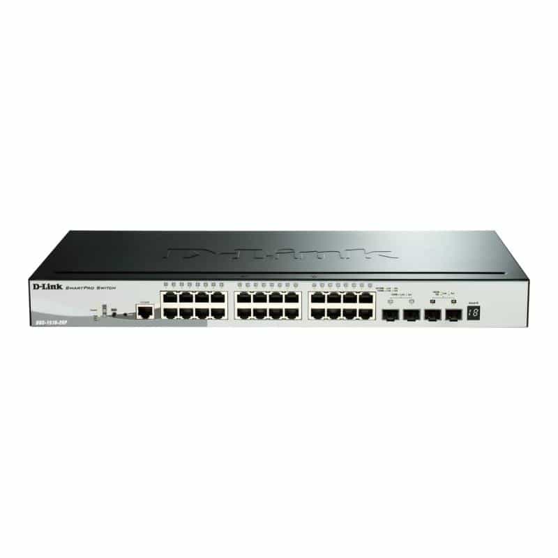 D-LINK 28-Port Smart Managed PoE Gigabit Stack Switch 2x 10Gdlink|green 3.0, 24x 10/100/1000Mbit/s T