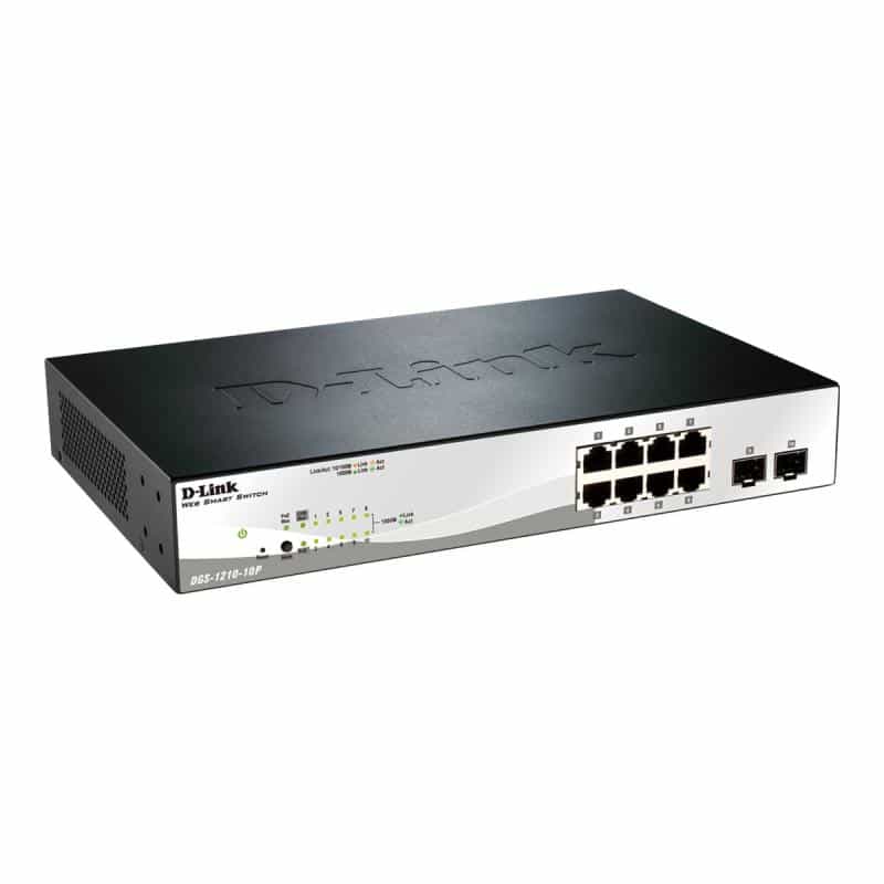 D-LINK 10-Port Layer2 PoE Smart Managed Gigabit Switchdlink|green 3.0, 8x 10/100/1000Mbit/s TP (RJ-4