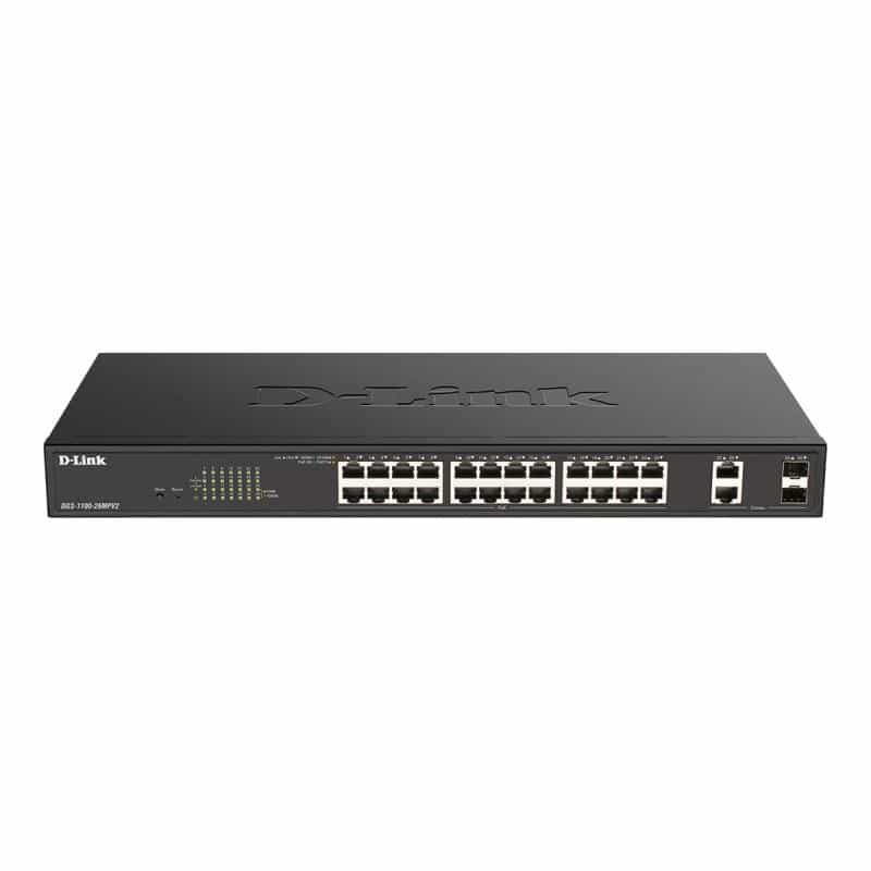 D-LINK 26-Port Layer2 PoE+ Gigabit Smart Managed Switch24x 10/100/1000Mbit/s TP (RJ-45) PoE Port, 80