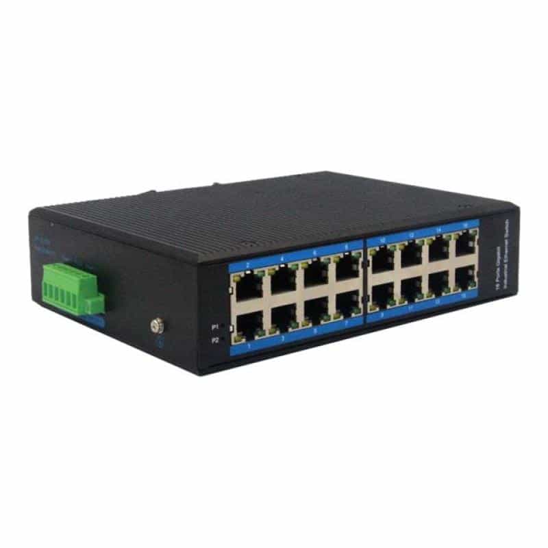 DIGITUS Industrial 16-Port Gigabit Switch, Unmanaged