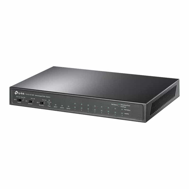 TP-LINK TL-SL1311MP 8-Port 100Mbps+ 3-Port Switch-1 Gbps PoE (124W)