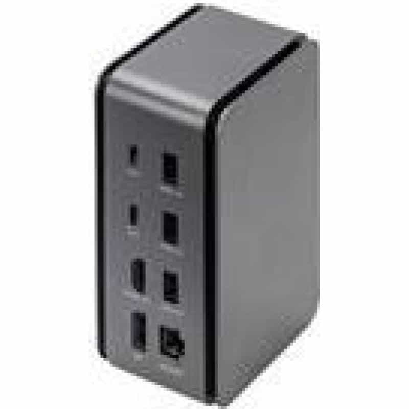 DIGITUS 14 Port USB-C Dockingstation 8K grau