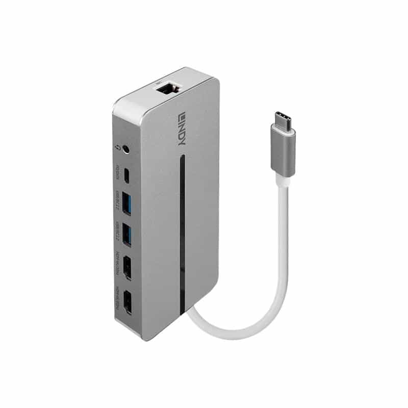 LINDY DST-Mx Duo, USB C Mini Laptop/Macbook Docking