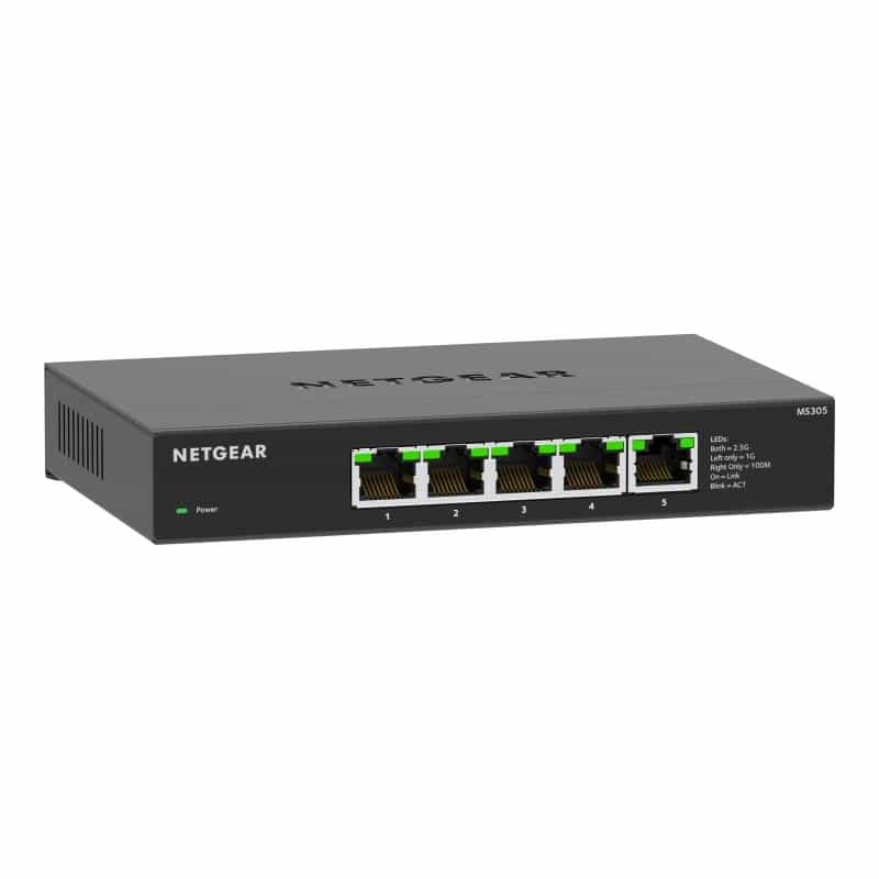NETGEAR SWITCH MULTI-GIGABIT A 5 PORTE 2.5G ( MS305-100EUS )