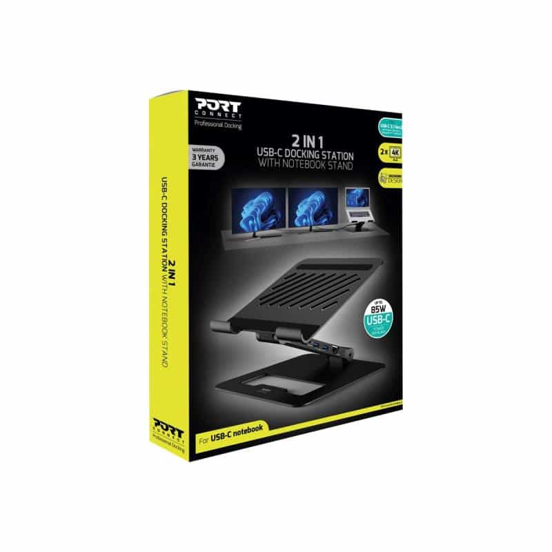 PORT ADJUSTABLE STAND - DOCKING TYPE C  - 2 x 4K  - EU