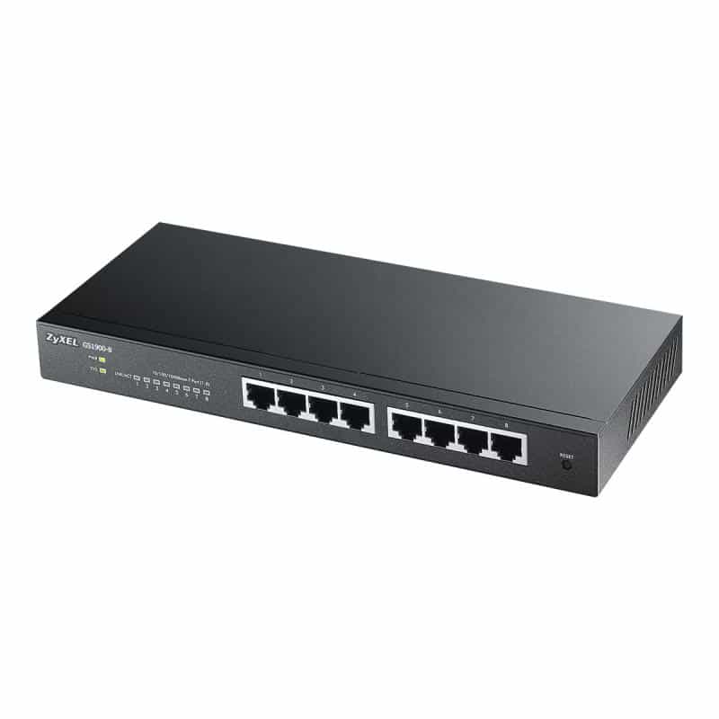 ZYXEL GS1900-8 V2 8 Port GbE L2 Smart Switch Desktop fanless V2