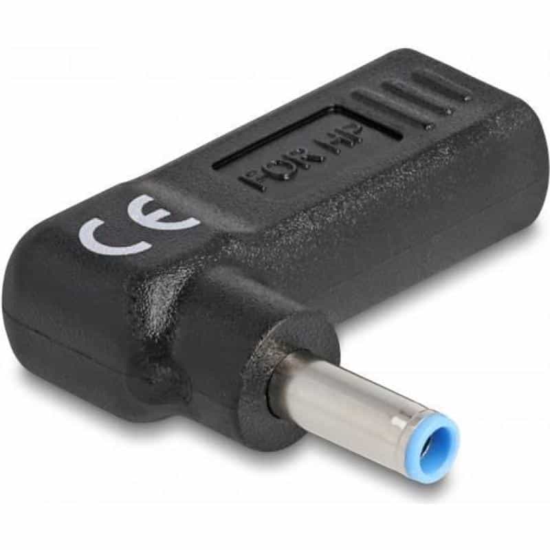 DELOCK - Netzteil - USB-C (W) zu Gleichstromstecker 4,5 x 3.0 mm (M) - 19.5 V - 3 A - gewinkelt - Sc