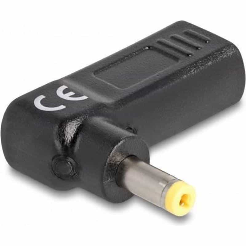 DELOCK - Netzteil - USB-C (W) zu Gleichstromstecker 4,8 x 1,7 mm (M) - 18.5 V - 3 A - gewinkelt - Sc