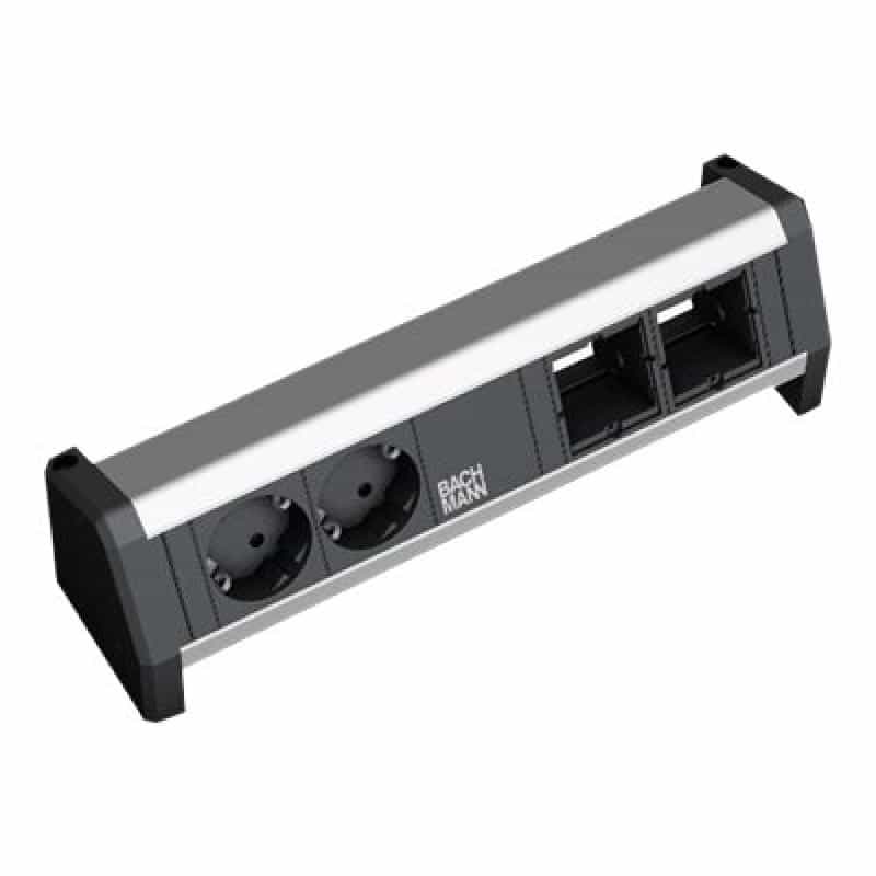 BACHMANN DESK 1 - Steckdosenleiste - 2 custom modules - Wechselstrom 230 V - Eingabe, Eingang GST18i