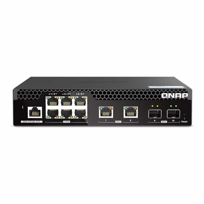 QNAP QSW-M2106R-2S2T 6port 2.5Gbps 2 ports 10GbE SFP+ 2 ports 10GbE RJ45