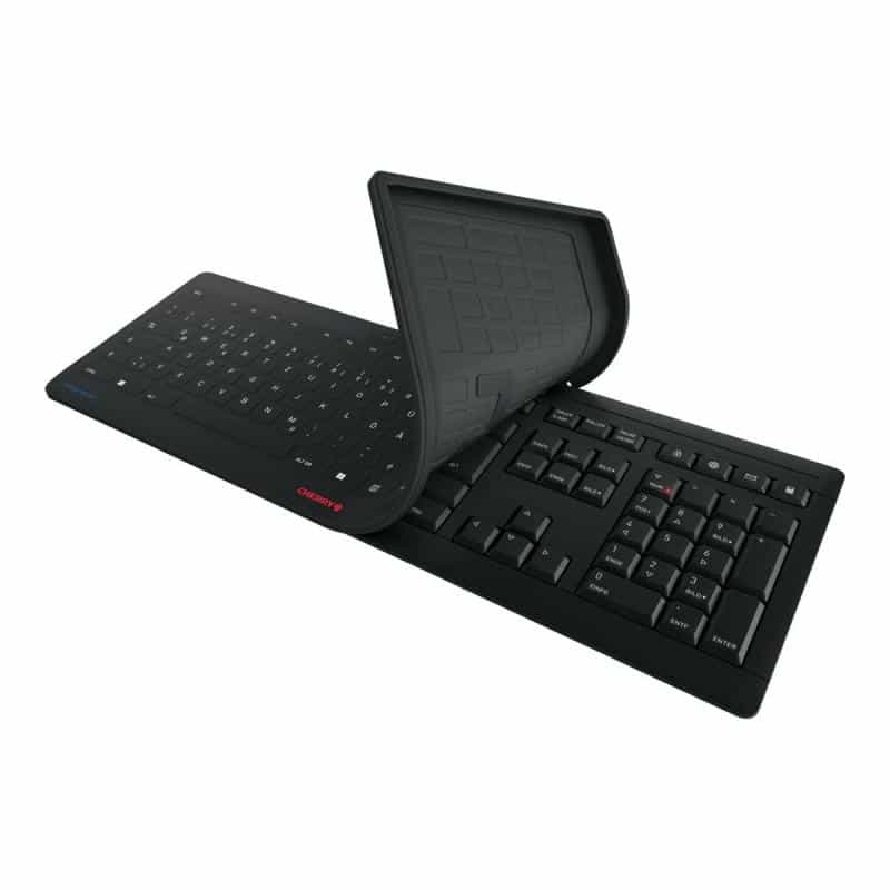 CHERRY Keyboard STREAM PROTECT WIRELESS [DE] black +++ mit hochwertiger Schutzmembran