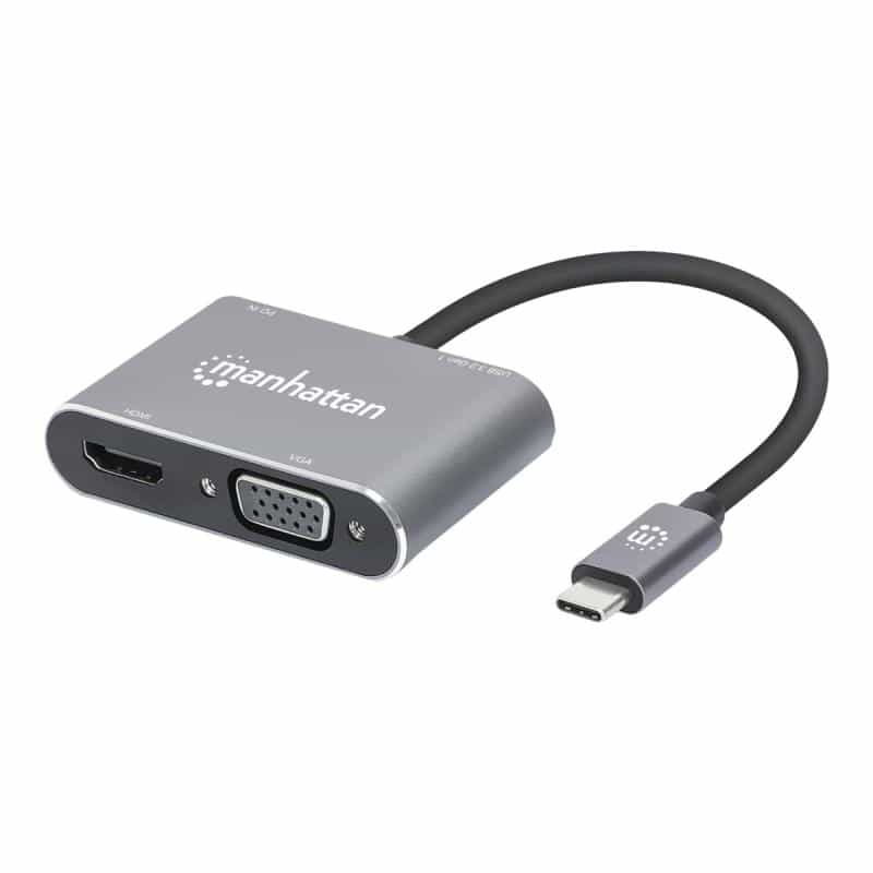 MANHATTAN USB-C auf HDMI & VGA 4in1 Konverter Power Delivery
