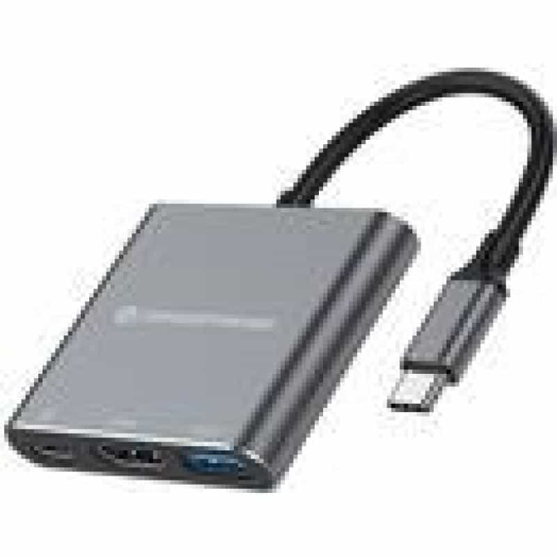 CONCEPTRONIC Adapter USB-C -> HDMI,USB3.0,PD           0.25m