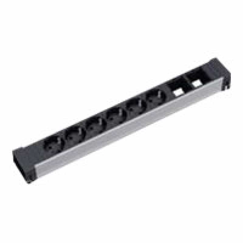 BACHMANN Leiste Conf.lang, 6 x Schuko 2 x CUSTOM leer
