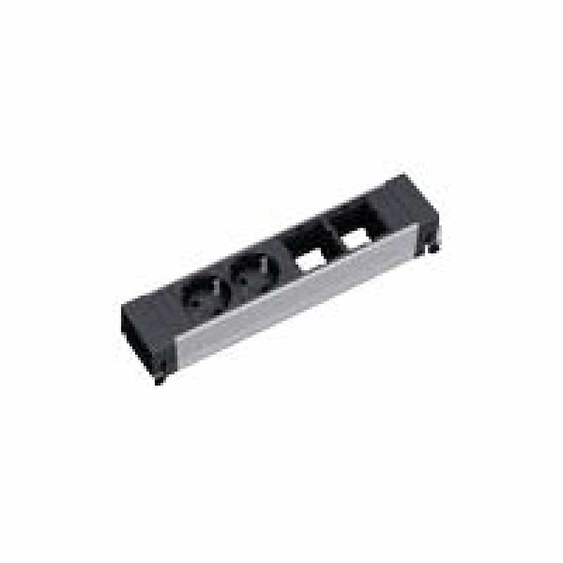 BACHMANN Leiste Conf.kurz,2 x Schuko 2 x CUSTOM leer