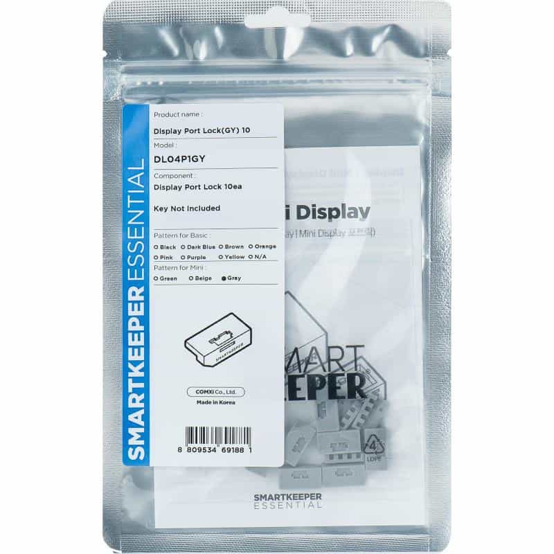 SMARTKEEPER Mini "DisplayPort" Blocker grau        10 Stk.