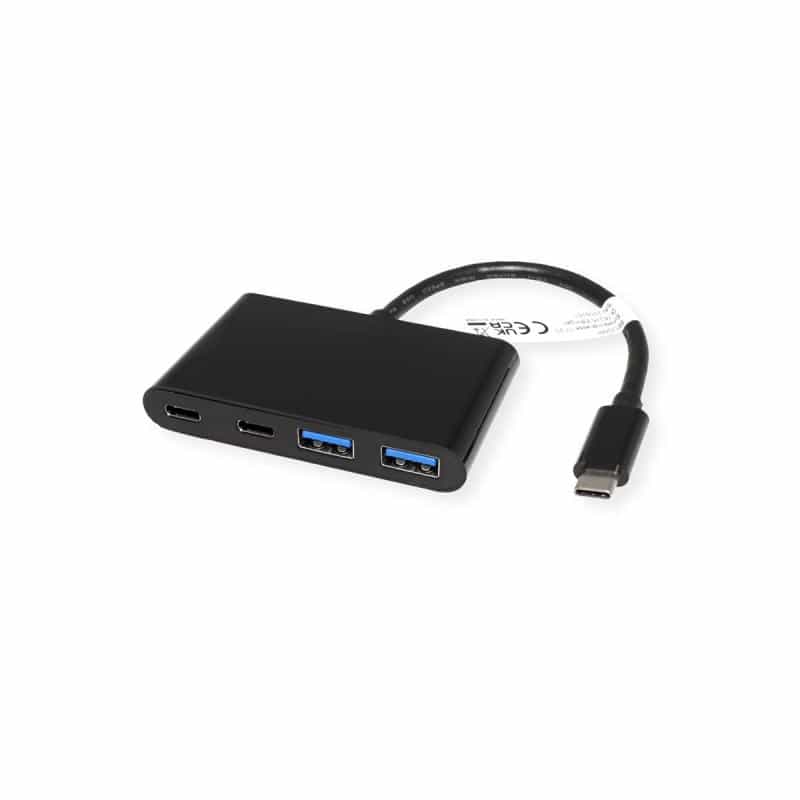 VALUE USB 3.2 Gen 1 Hub, 4fach (2x A+ 2x C), Typ C Anschlusskabel