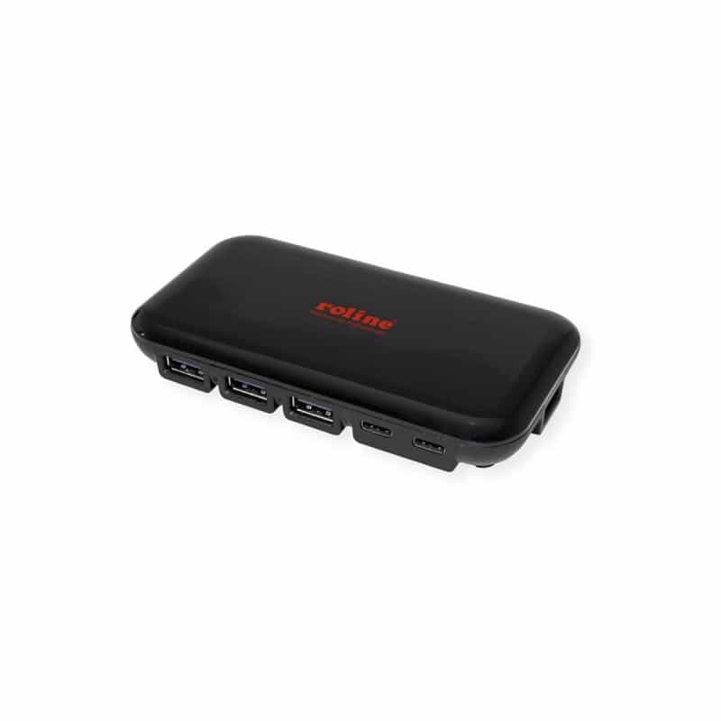 ROLINE USB 3.2 Gen 2 Hub, 7-fach (3x Typ C + 4x Typ A) (14.02.5055)