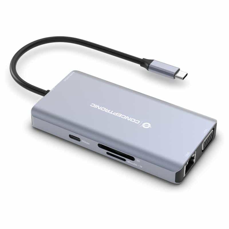 CONCEPTRONIC Dock USB-C->HDMI,USB3.0,100WPD 10-in-1    0.25m