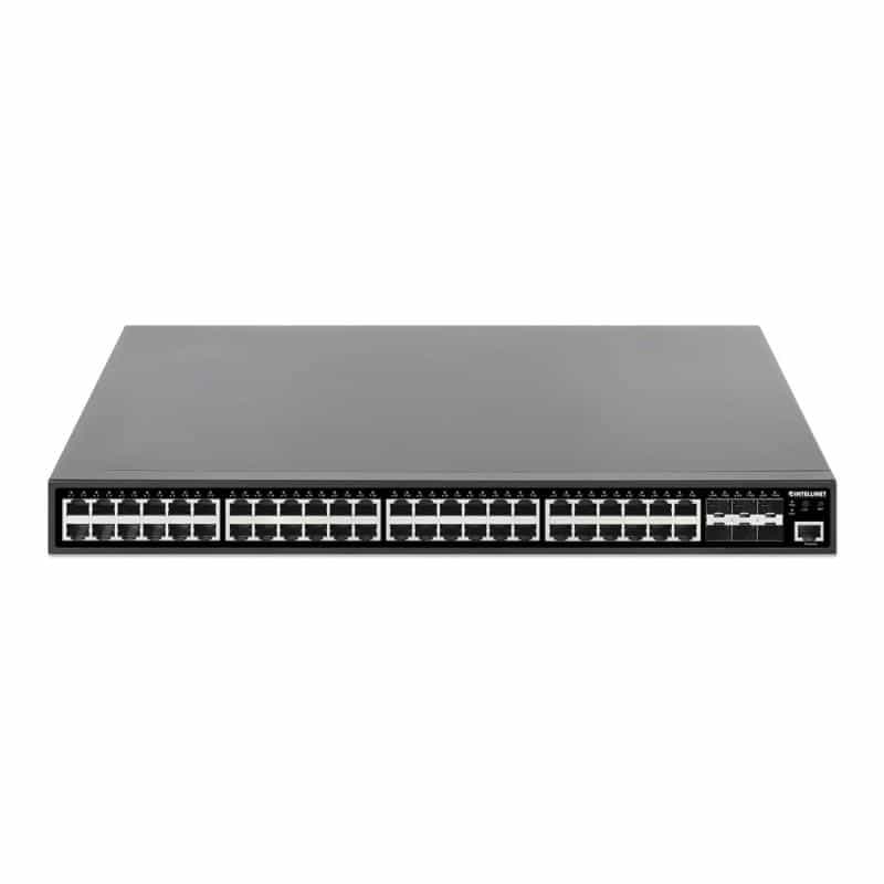 INTELLINET 54-P PoE+ Managed Switch 6x10GbE 450W