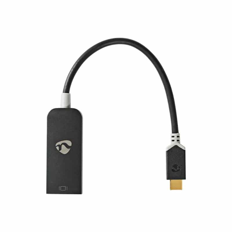 NEDIS USB-Adapter USB 3.2 Gen1 - USB-C? Stecker, DisplayPort Buchse, 0.20 m, rund, vergoldet, PVC, g
