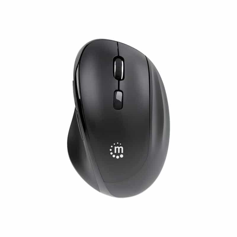 MANHATTAN Ergonomische Funkmaus USB-A/C 6 Tasten + Mausrad