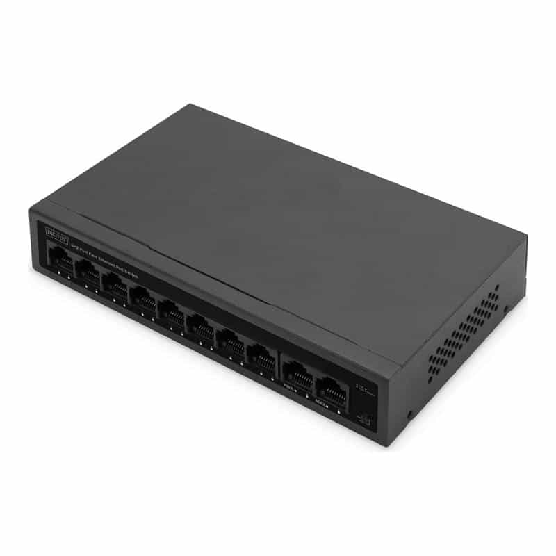 DIGITUS 8+2 PORT FE POE SWITCH 8 PORT