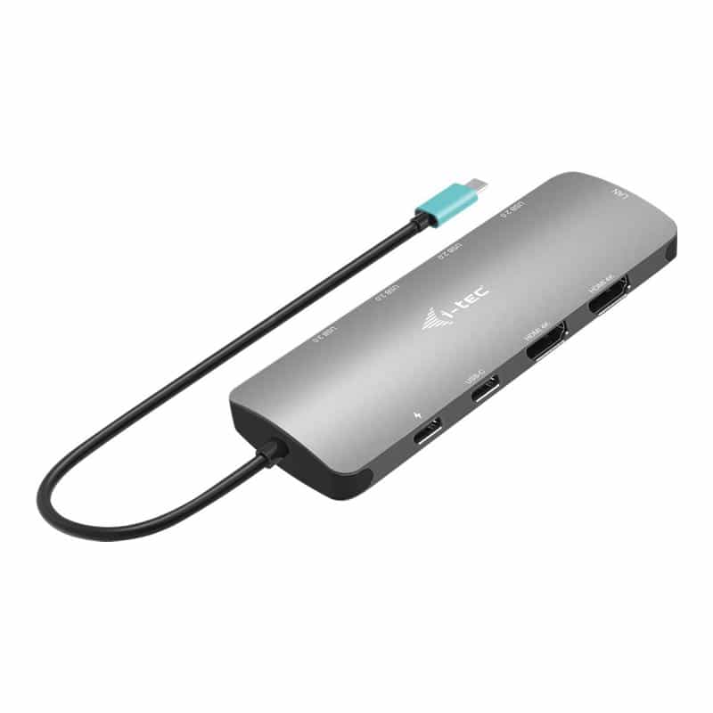 I-TEC USB-C Metal Nano Dock 2x HDMI 1x GLAN 2x USB 3.2 2x USB 2.0, 100W PD
