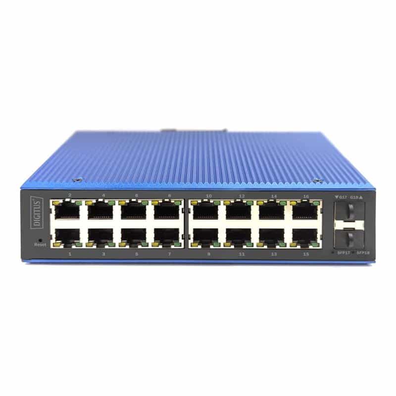 DIGITUS Switch 16+2-Port L2 managed  Gigabit Ethernet PoE