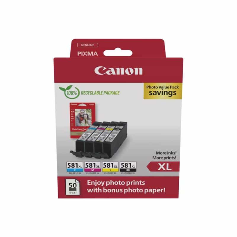 CANON CLI-581XL BK/C/M/Y Photo Value Pack