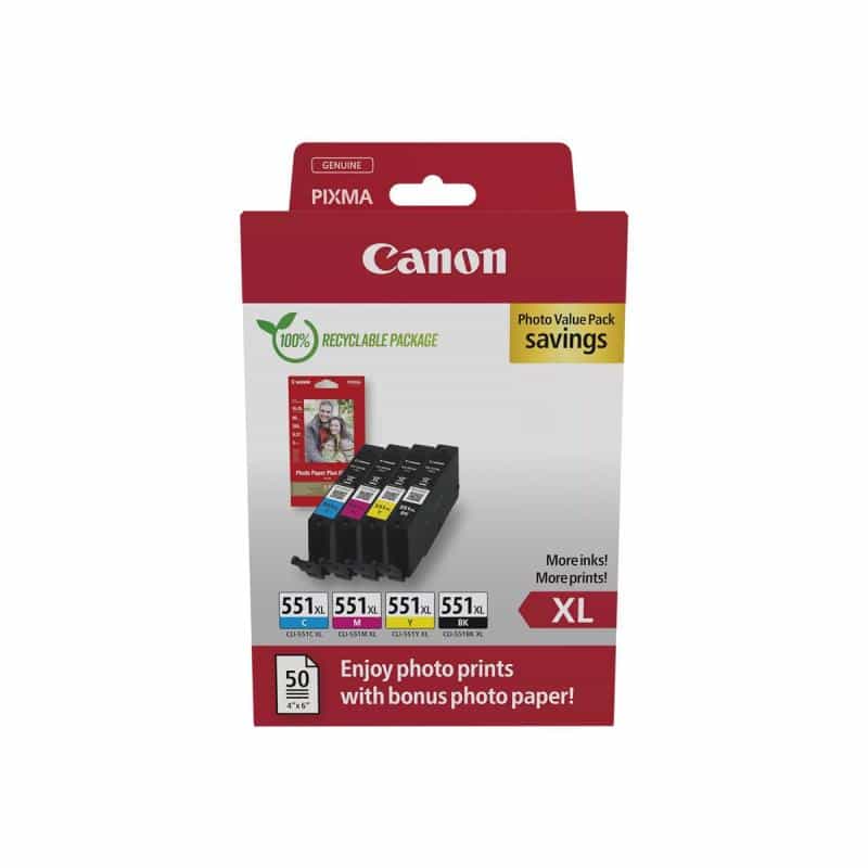 CANON CLI-551XL BK/C/M/Y Photo Value Pack