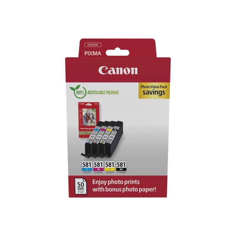 CANON CLI-581 BK/C/M/Y Photo Value Pack