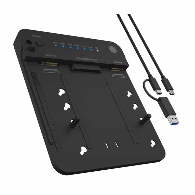 RAIDSONIC Docking- & Klonstation IcyBox 2,5"& 3,5"M.2 SATA NVMe USB3.2 retail