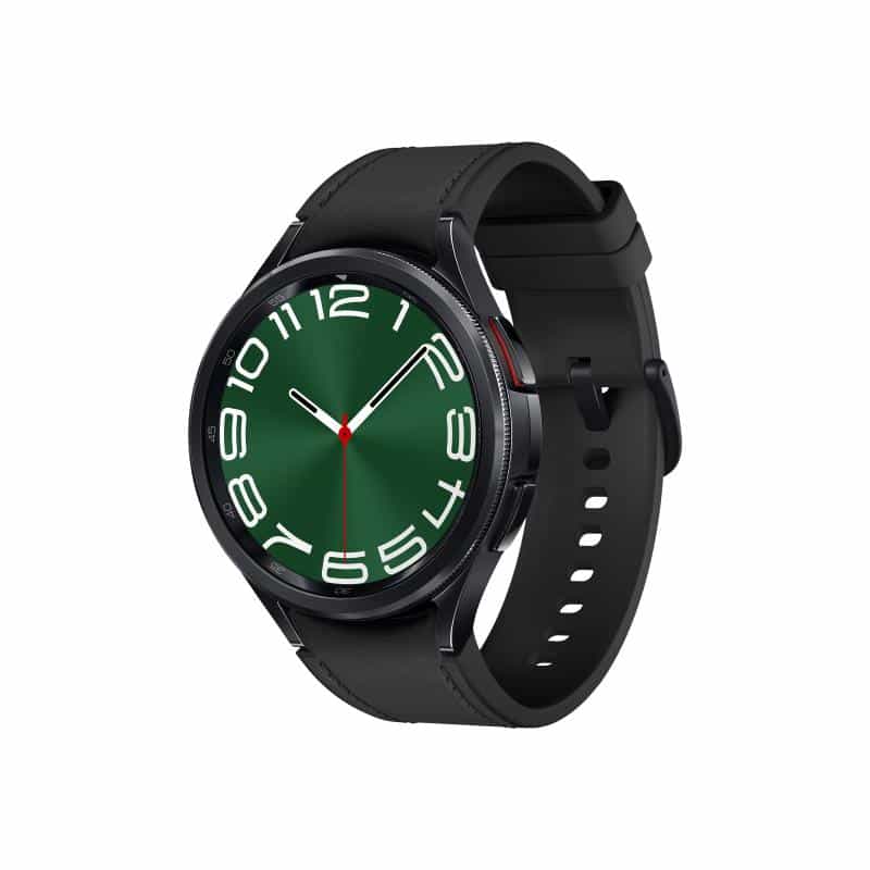 SAMSUNG Galaxy Watch6 Classic - 47 mm - intelligente Uhr mit Band - Hybrid-Eco-Leder - schwarz - Ban