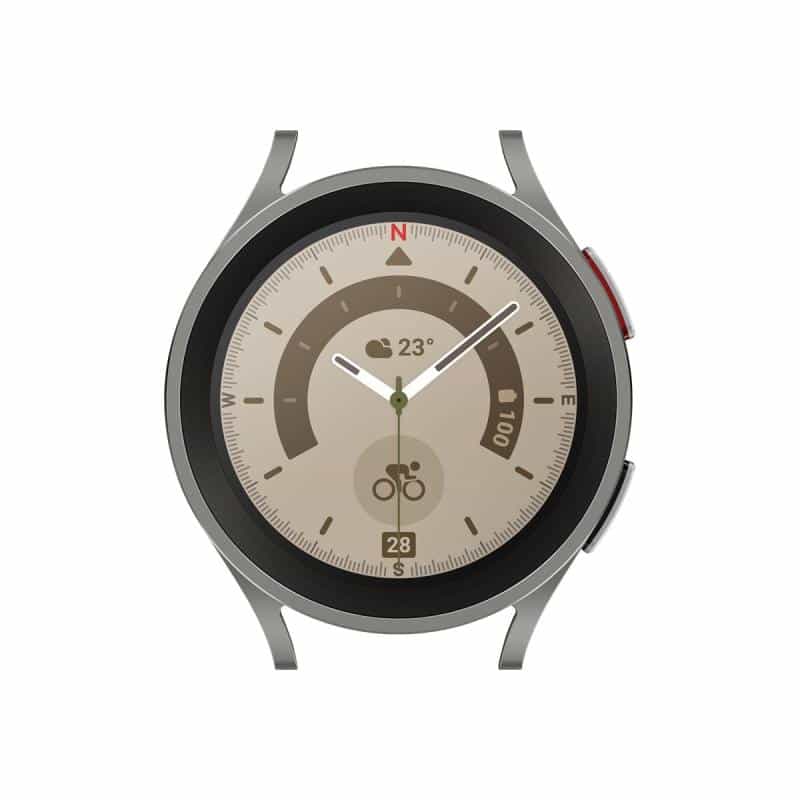 SAMSUNG Galaxy Watch5 Pro - 45 mm - titanfarben grau - intelligente Uhr - Anzeige 3,46 cm (1.4") - 1